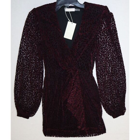 Ramy Brook A0922311 Women Sz XS Plum Berry Purple Aman Embroidered Minidress - Picture 8 of 10